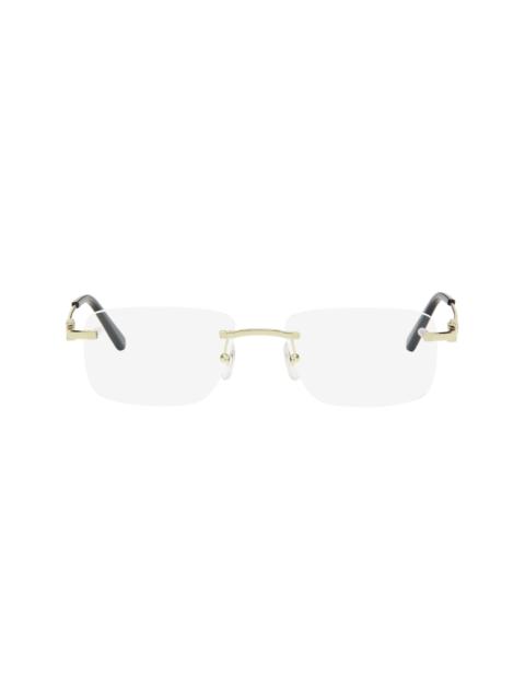 Cartier Gold Signature C Rectangular Metal Glasses