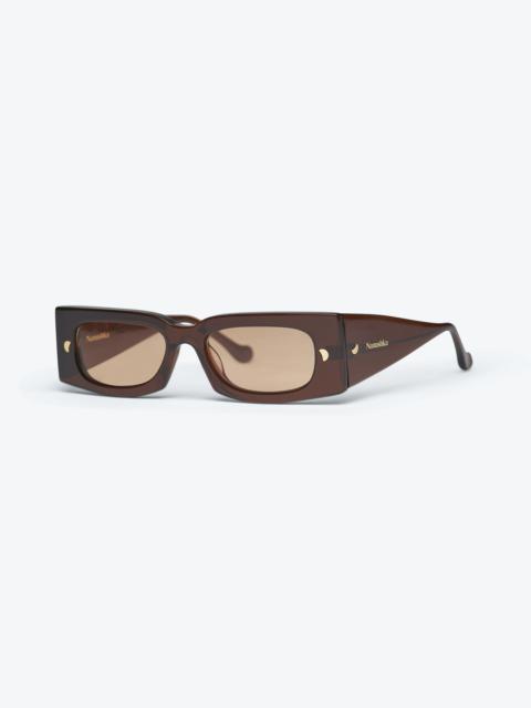 Nanushka FENNA - Bio-plastic sunglasses - Brown