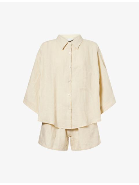 DEIJI STUDIOS 03 Relaxed Linen Shirt and Shorts Set