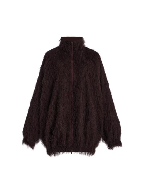 The Frankie Shop Baxter Fringed Track Jacket brown