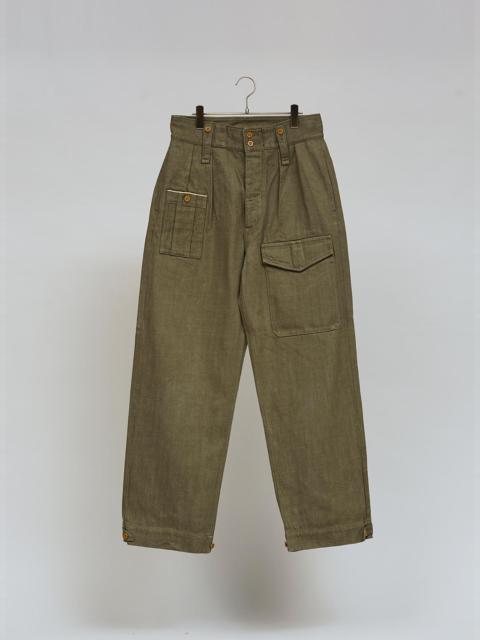 British Army Pant Loose Denim in Green