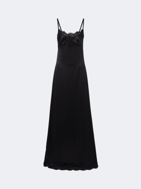 Dolce & Gabbana Lace-trimmed silk and cotton-blend gown