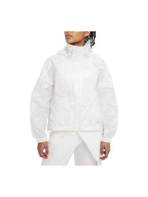 Jordan (WMNS) Air Jordan Future Primal Lightweight Printing Hooded Jacket White DA1521-100