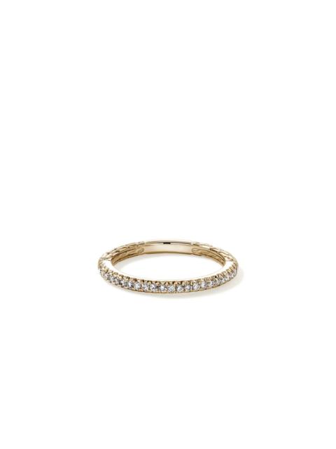 JOHN HARDY JH Essential Pavé Band Ring, Gold, Diamonds, 2MM