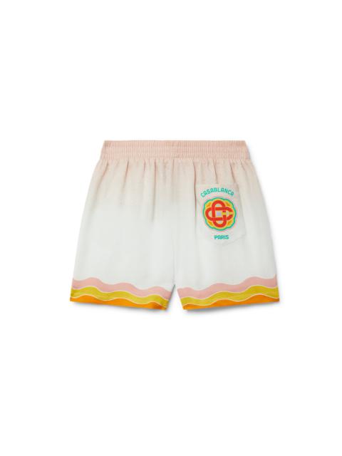 CASABLANCA Tennis Club Check Silk Shorts | Casablanca Paris