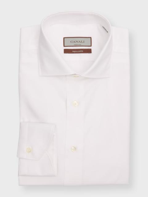 Canali Men's Impeccabile Cotton Pique Dress Shirt