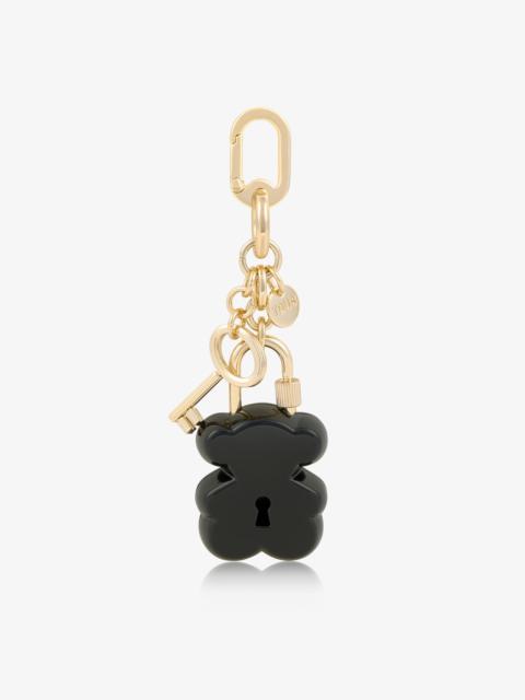 TOUS Black Key ring with bear and key TOUS Bear Lock