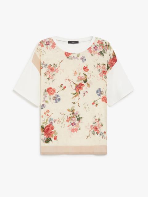 WEEKEND Max Mara PAMPAS Printed silk and jersey T-shirt