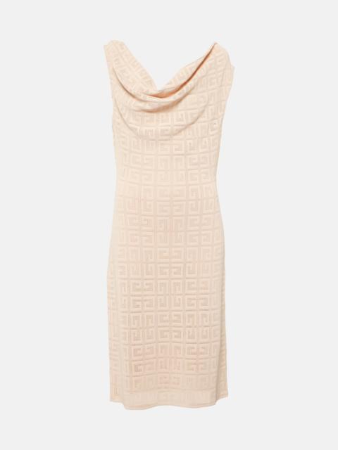 Givenchy 4G jacquard draped midi dress
