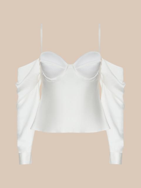 L'AGENCE Saya Satin Top