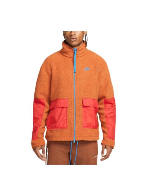 Nike sportswear sherpa jacket 'Orange' DD5022-246