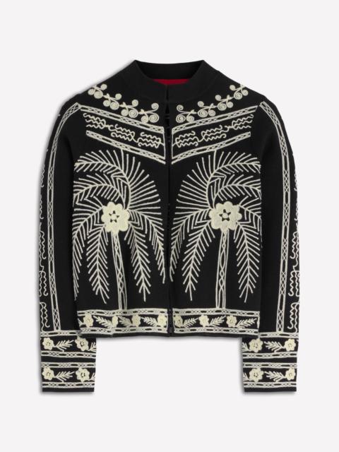 BODEN Elena Stand Neck Jacket-Black Embroidery
