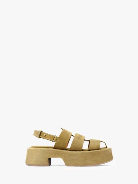 JW Anderson SUEDE PLATFORM FISHERMAN SANDALS