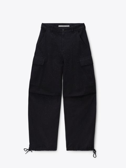 Alexander Wang crystal hotfix cargo pant