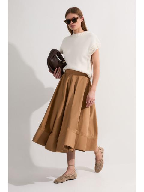 KAREN MILLEN Cotton Tailored Full Skirt