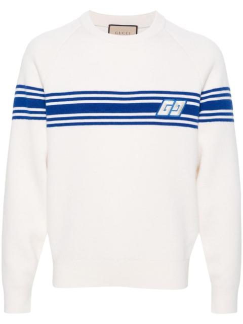 GUCCI Square GG-patch wool jumper