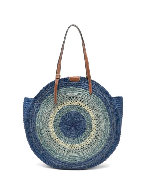 Anya Hindmarch Anya Hindmarch Round Bow Raffia Tote Bag