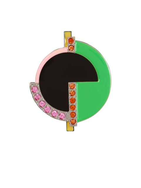 Balmain Art Deco rhinestone brooch