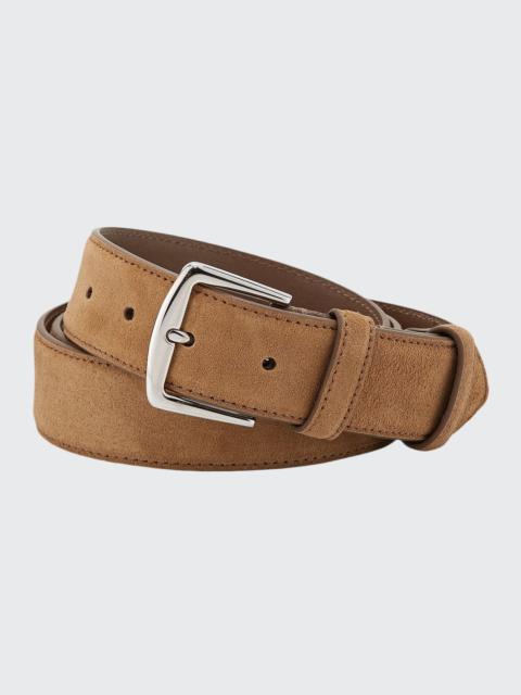 Loro Piana Men's Alsavel Suede Belt