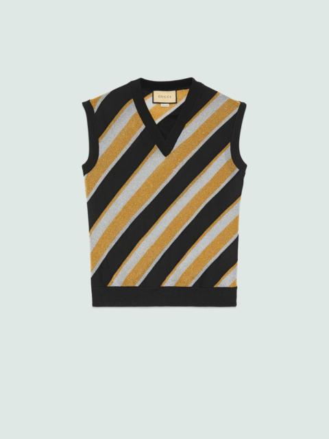 GUCCI Striped intarsia knit vest