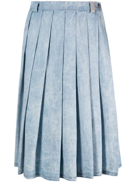 FABIANA FILIPPI distressed pleated denim skirt