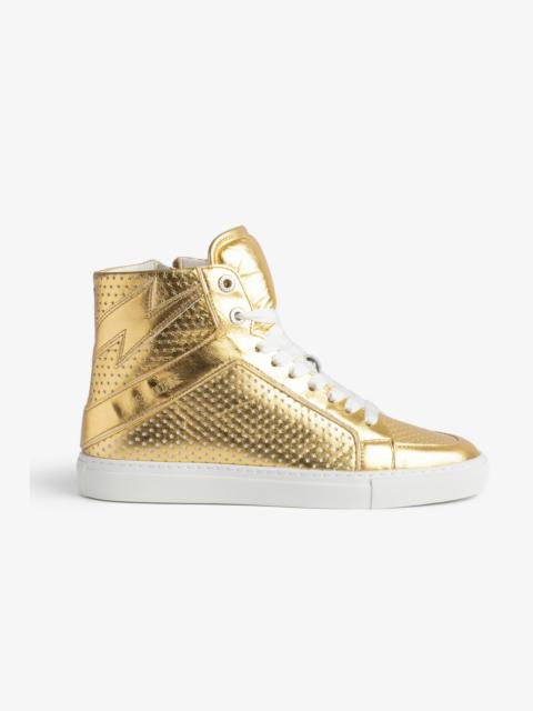 ZV1747 High Flash Vintage Metal Sneakers