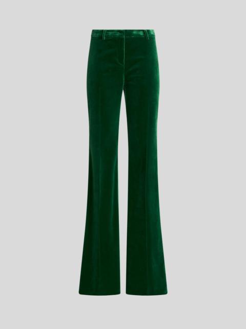 Etro FLARED VELVET TROUSERS