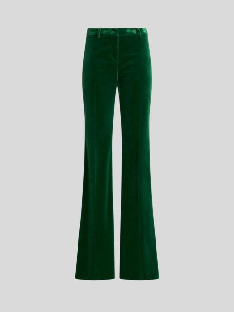 FLARED VELVET TROUSERS