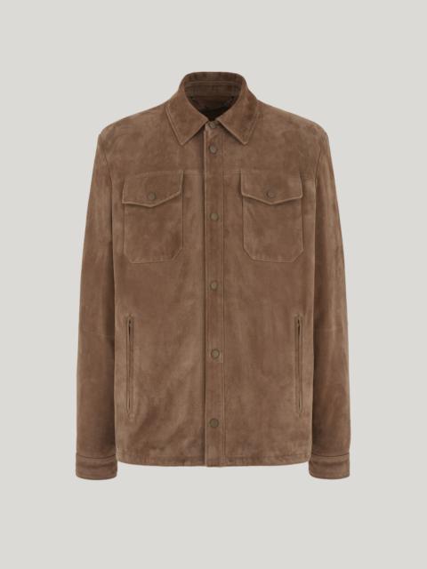 SUEDE OVERSHIRT IN BISCUIT