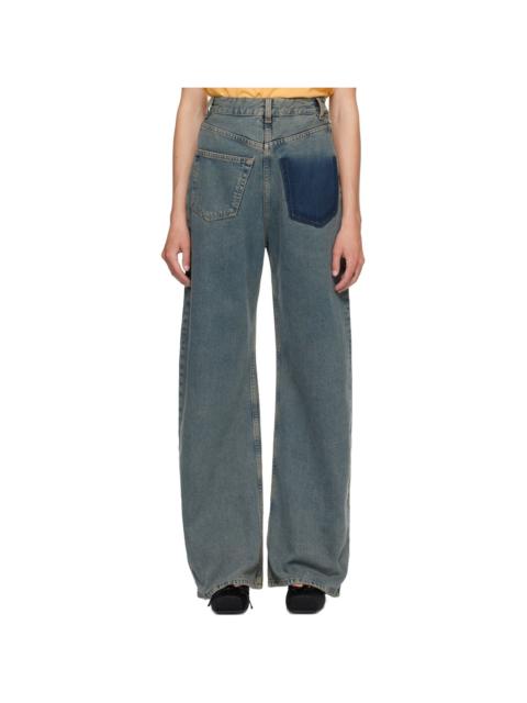 MM6 Maison Margiela Blue Back-To-Back Jeans