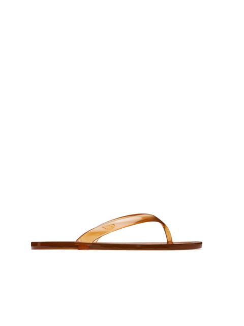 ANCIENT GREEK SANDALS Tan Jelly Flip-Flops