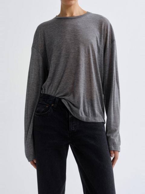 AGOLDE SASHA TEE (TENCEL JERSEY) IN GREY HEATHER