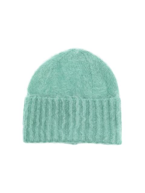 AURALEE brushed-effect mohair-blend beanie