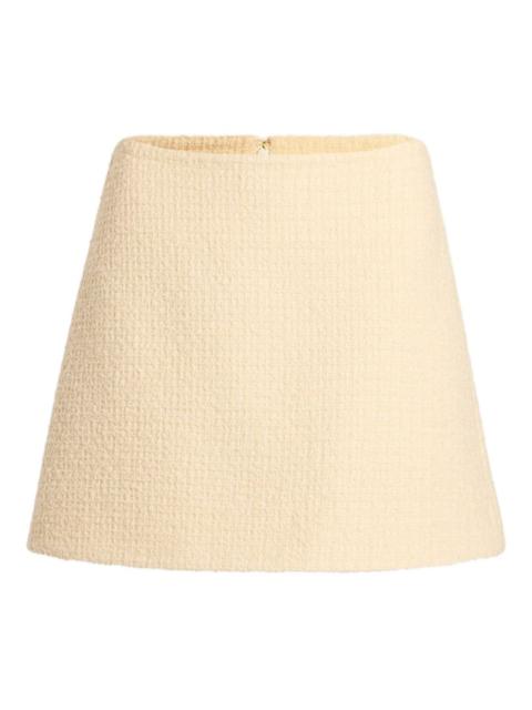 PATOU tweed A-line mini skirt