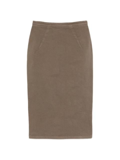 N°21 zip-fastening midi skirt