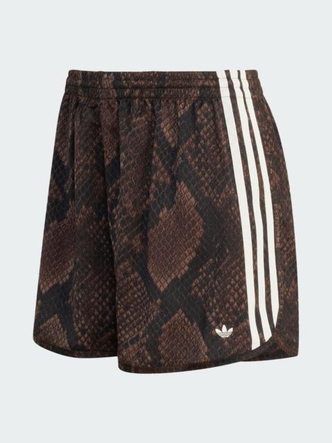 adidas SNAKE PRINT SATIN SHORTS