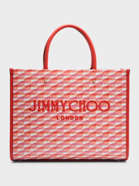 JIMMY CHOO Avenue Medium Logo London Tote Bag