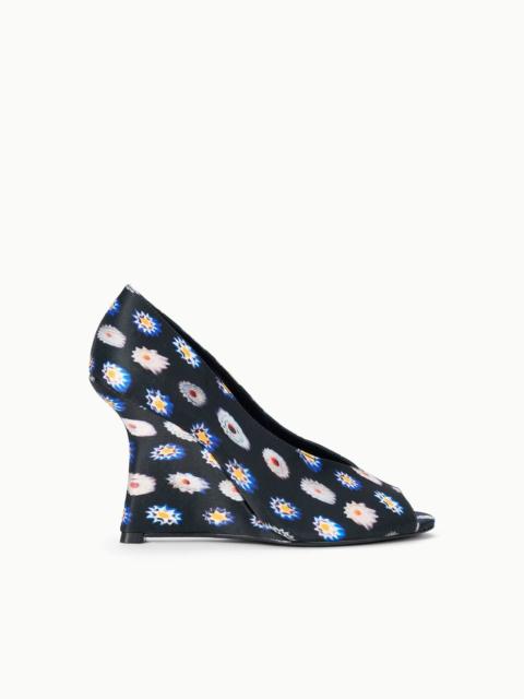 STAUD STAUD BRIGITTE PEEP TOE WEDGE GLASSWORK
