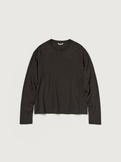 AURALEE BRUSHED ORGANIC COTTON JERSEY L/S TEE