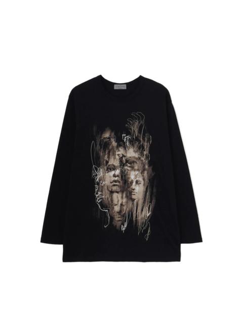 Yohji Yamamoto GRAPHIC-PRINT LONG-SLEEVED T-SHIRT