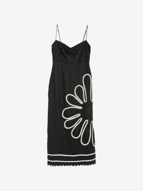 CALA de la CRUZ Paloma braided-trim midi dress