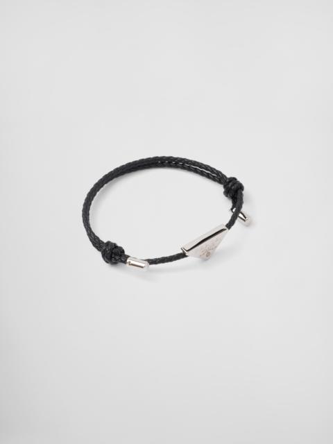 Prada Braided nappa leather bracelet