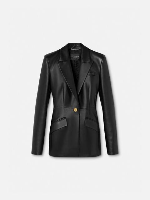 VERSACE Leather Blazer