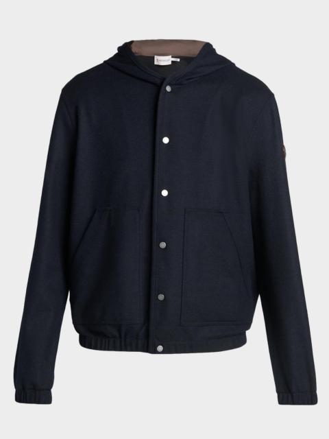 Moncler Men's Hooded Snap-Front Blouson