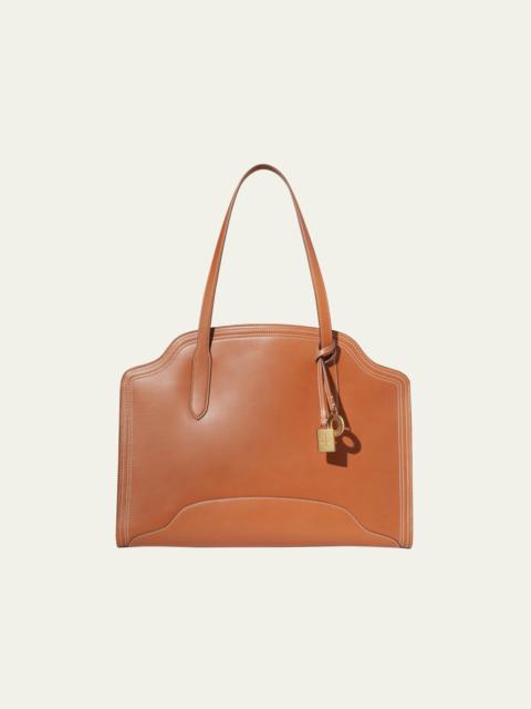 Loro Piana Alba Cabas Leather Handbag