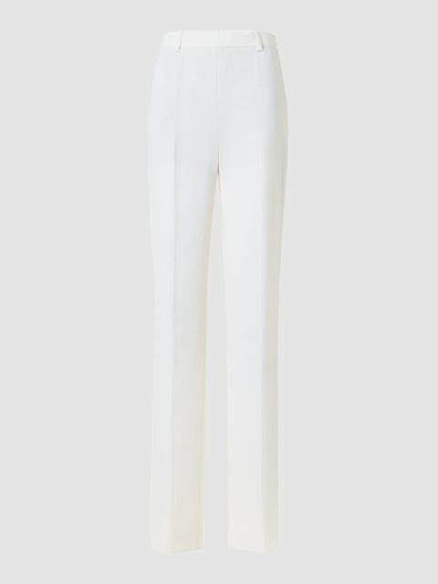 AKRIS Linen-Wool Straight-Leg Trousers