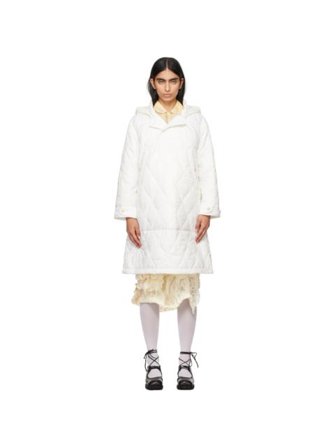 TAO Comme Des Garçons White Taffeta Quilting Coat