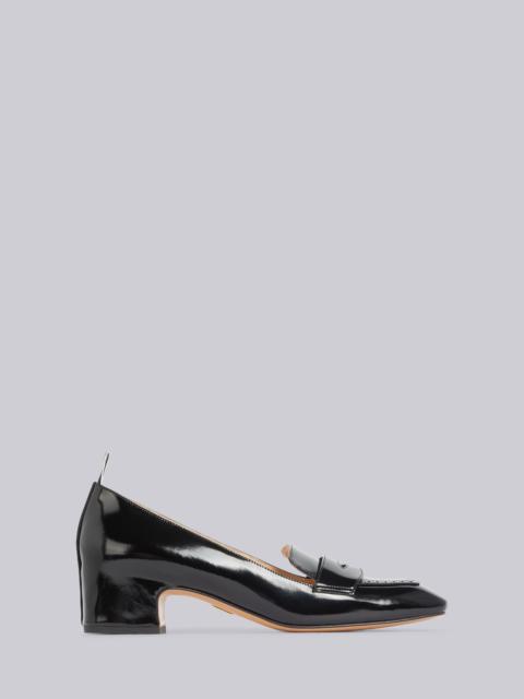 Thom Browne Black Calfskin Penny Loafer Block Heel