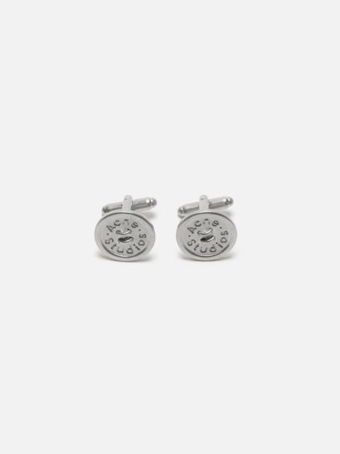 Acne Studios Button cufflinks - Semi matt silver