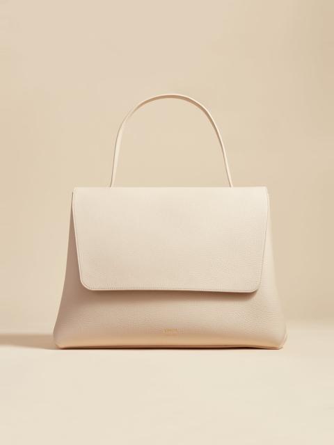 KHAITE The Large Lia Top-Handle Bag in Dark Ivory Leather